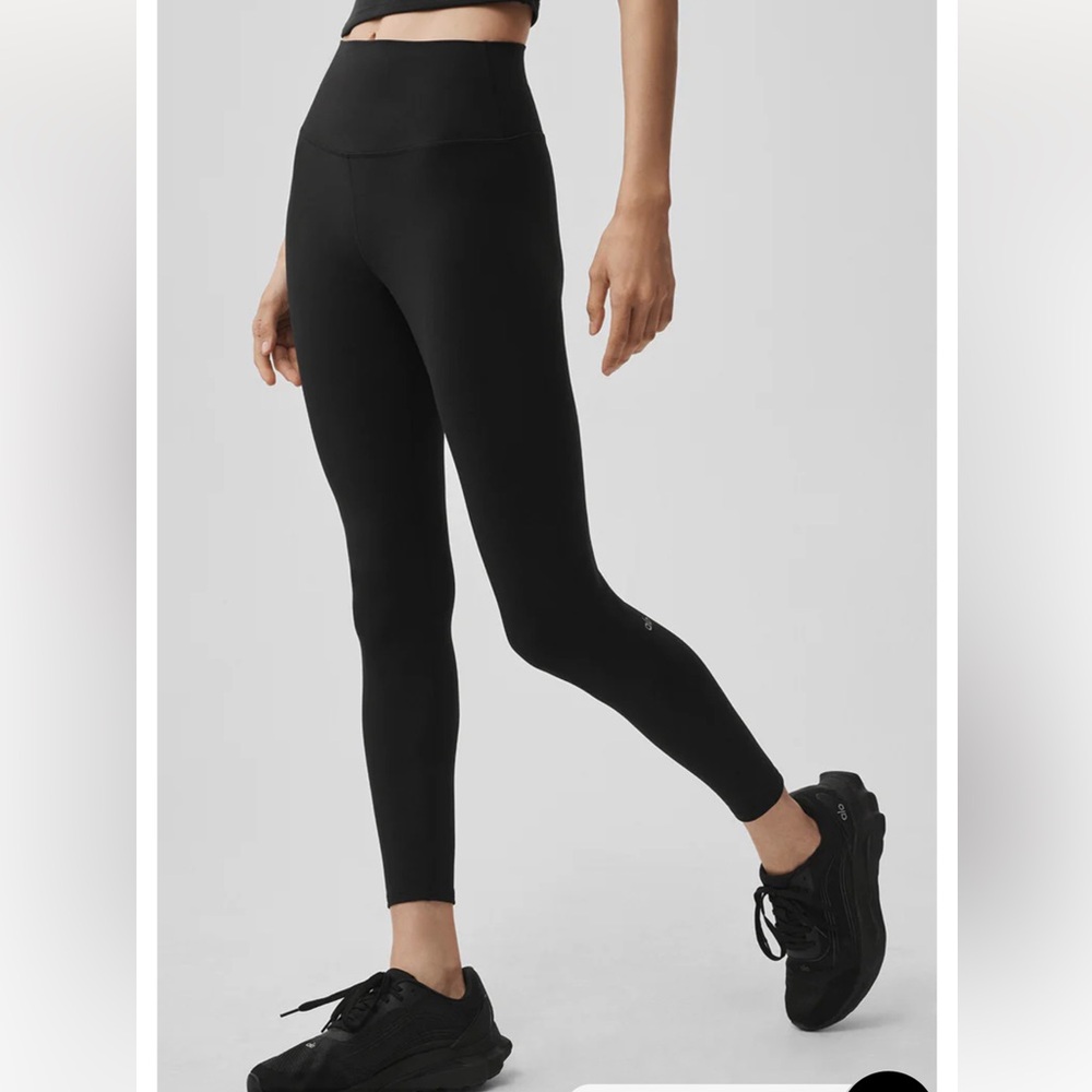 ALO softsculpt yoga stretch cotton High-Waist Black Leggings size XS